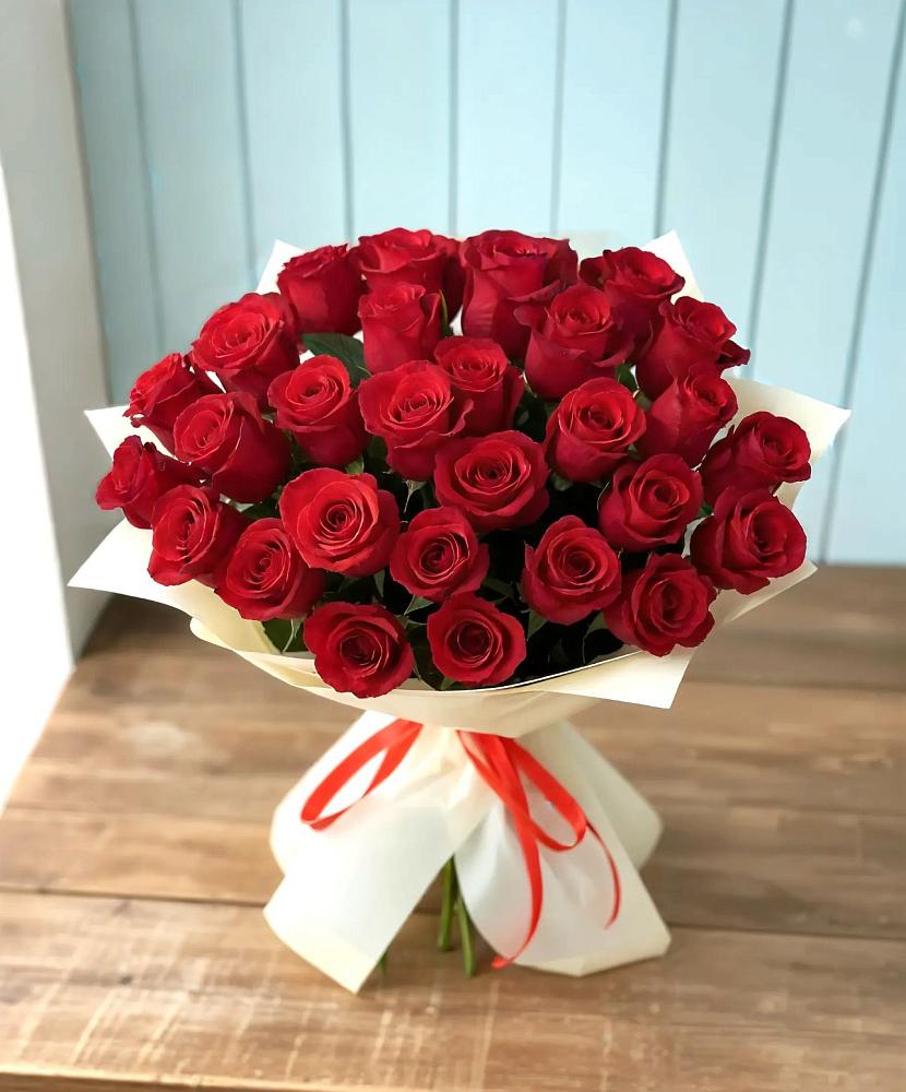 Букет 29 Красных роз в Октябрьске Самарская область