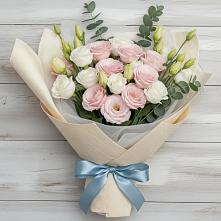 Букет цветов из:  Лизиантусы в Октябрьске Самарская область