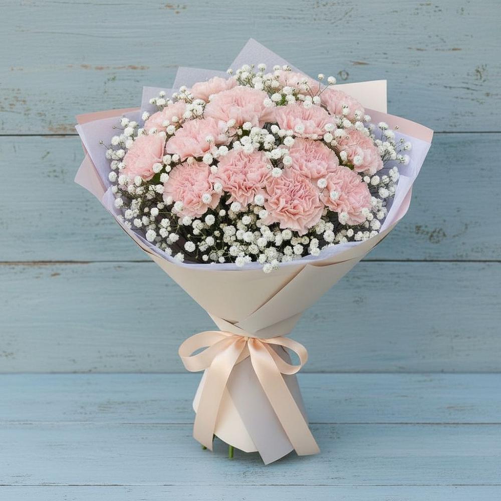 Букет цветов из: Гвоздики в Октябрьске Самарская область