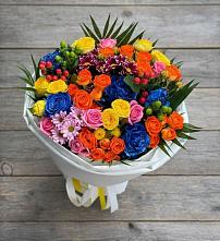 Букет цветов из:  Розы и Хризантемы в Октябрьске Самарская область