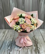 Букет цветов из:  Гвоздики, Розы и Хризантемы в Октябрьске Самарская область