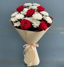 Букет цветов из:  Розы и Хризантемы в Октябрьске Самарская область
