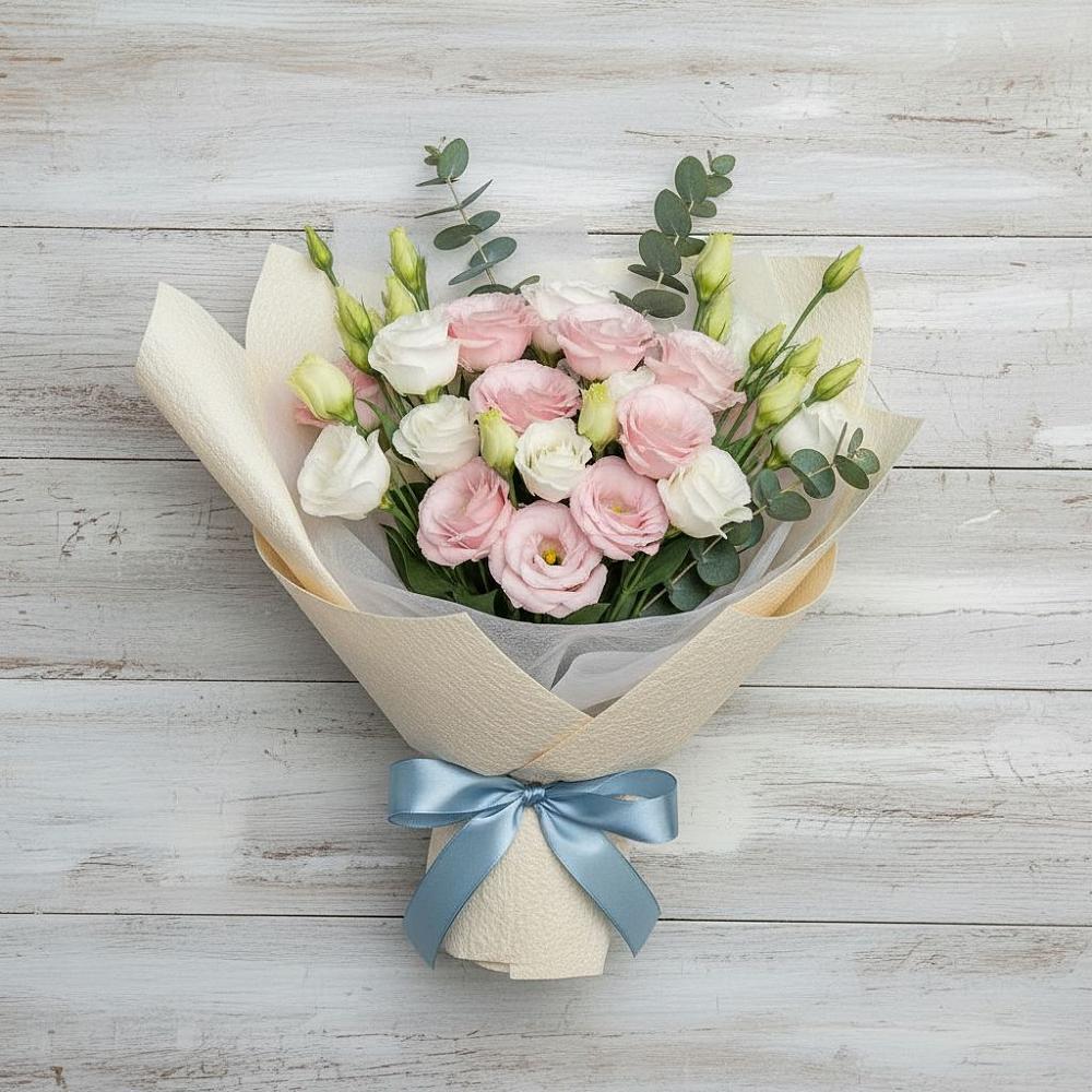 Букет цветов из: Лизиантусы в Октябрьске Самарская область